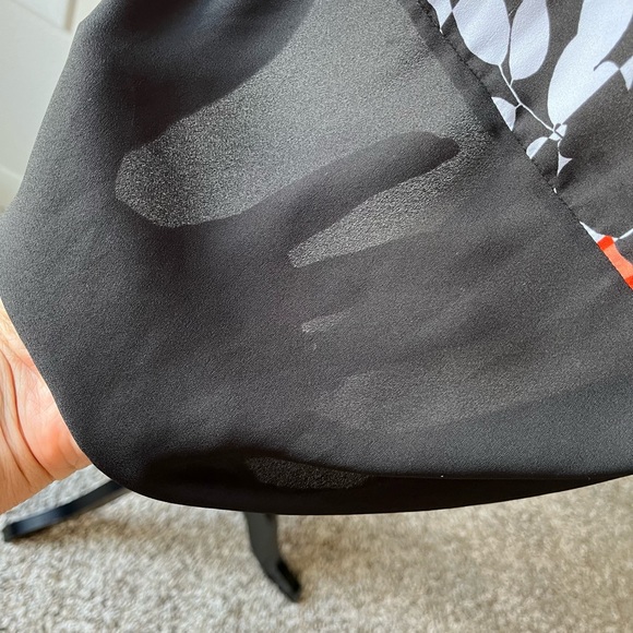 Vince Camuto black white and orange sleeveless  blouse size s🌴 - Picture 8 of 8